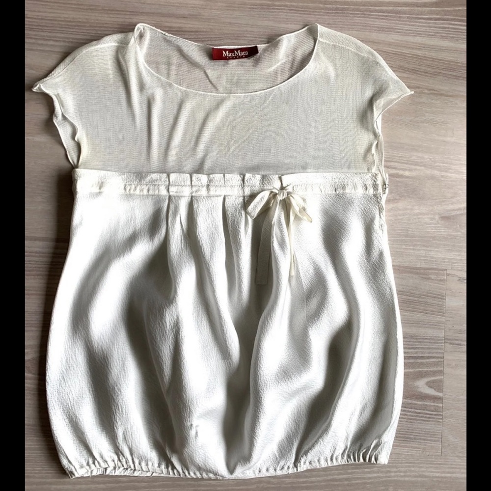 MaxMara elegant white silk top